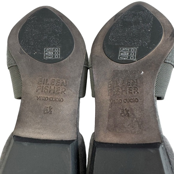 Eileen Fisher Flute D'osay Grey Suede Pointed Toe Flat Shoes Size 5.5 - Picture 15 of 16